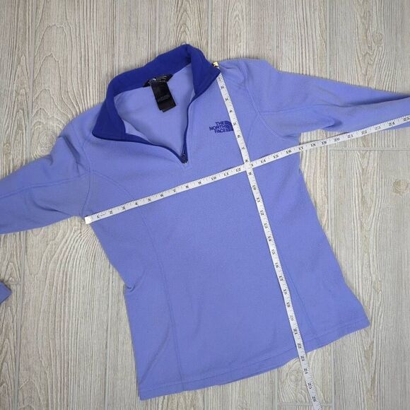 The North Face Womens XS Pullover 1/4 Zip Fleece Jacket Purple Lightweight - Picture 4 of 6